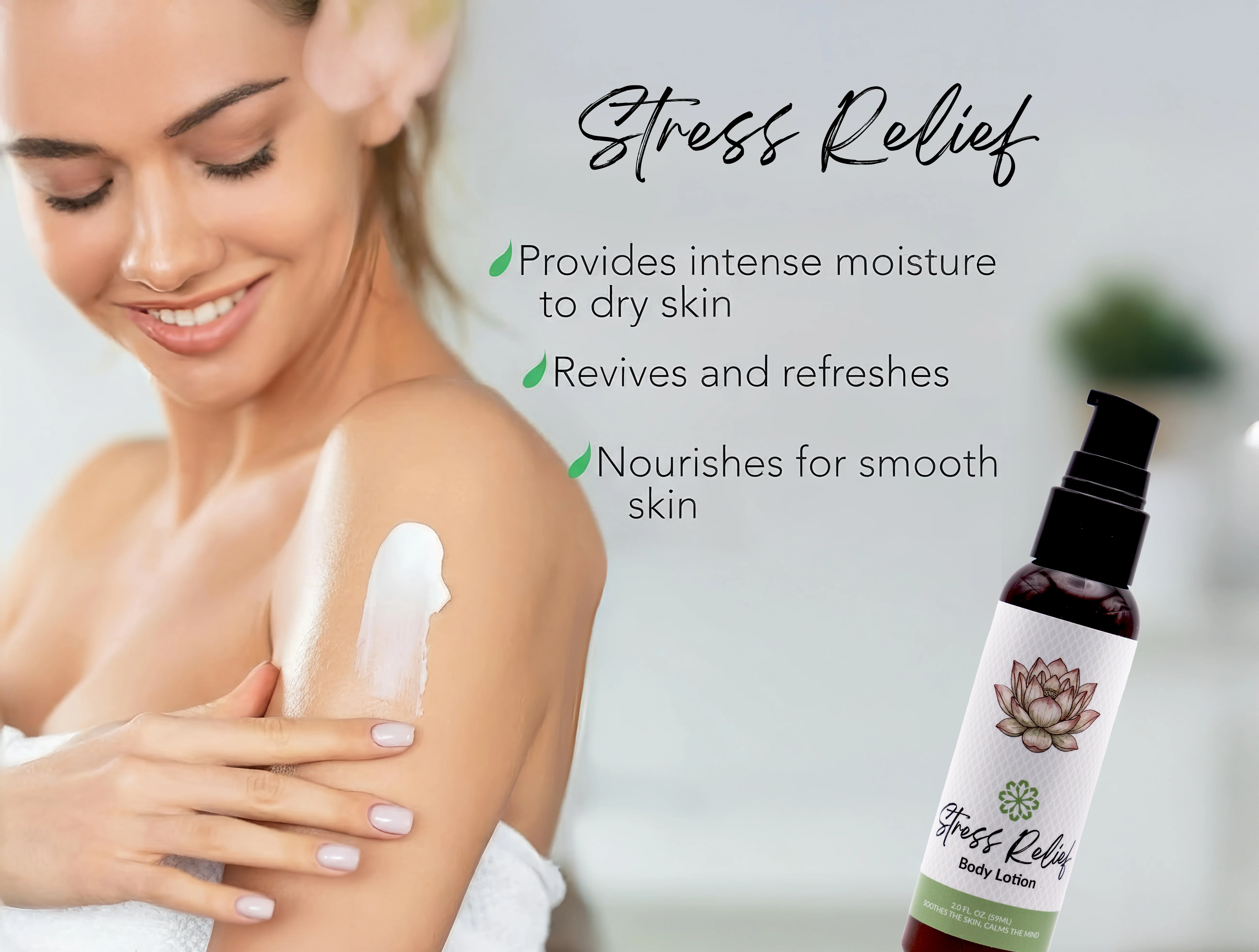 Stress Relief Body Lotion (2.0 fl oz) - Image 4